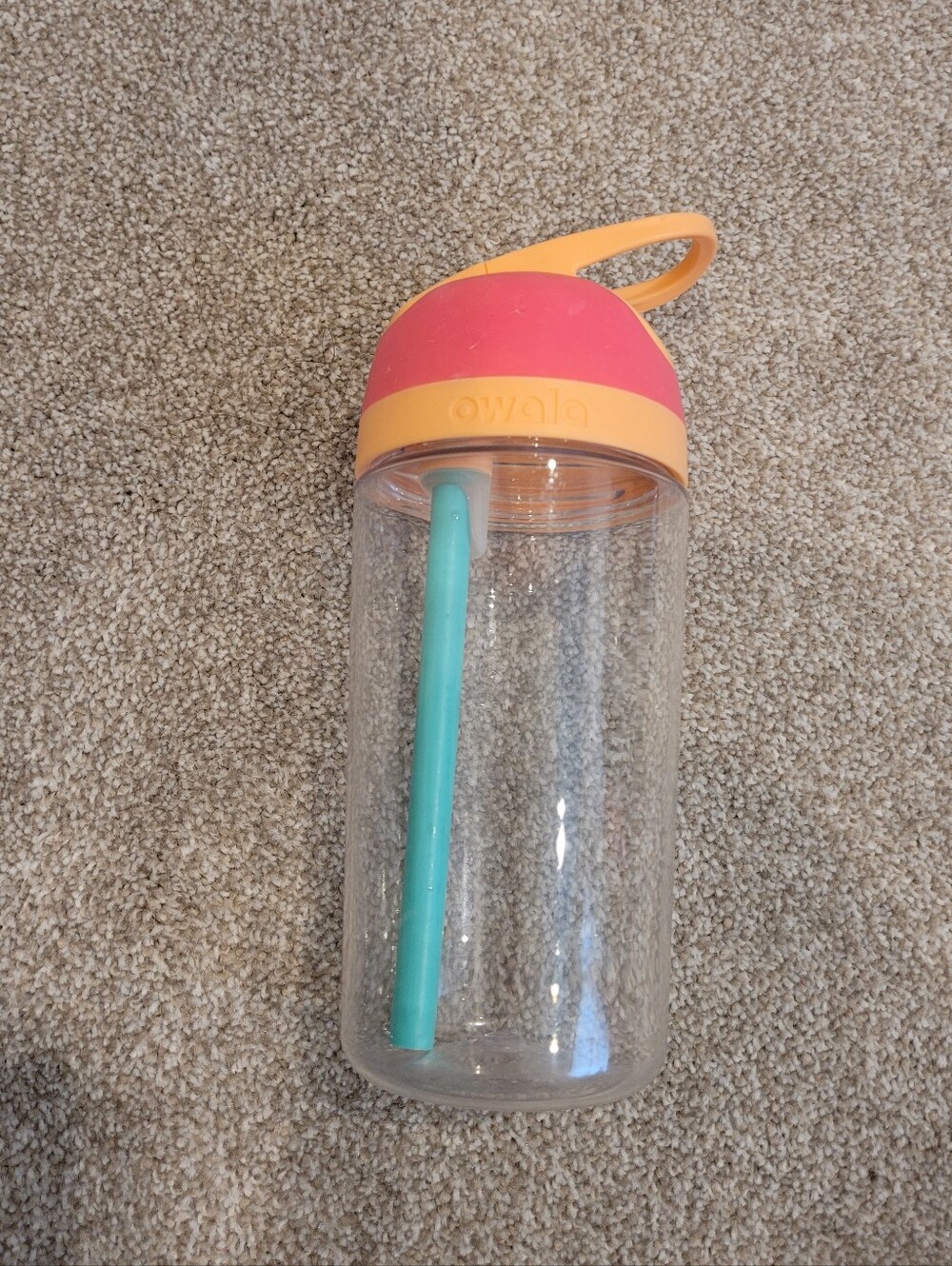 Owala Kids Water Bottle with Straw - Pink and Orange